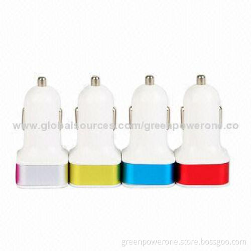 Car Charger with Two USB, 5V/2.4A Output